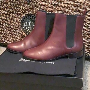 Bordeaux Colored Elizabeth and James Slip-On Booties